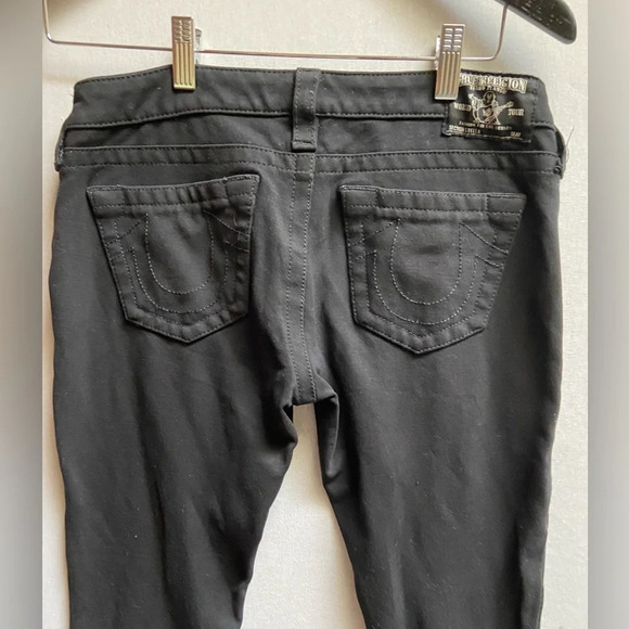 True Religion low rise black soft cotton slim fit jeans Sz 28 - Picture 3 of 9